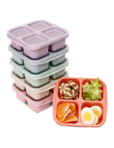 Paquete de 6 Contenedores de Almuerzo BE OVER QUALITY 4 Compartimentos