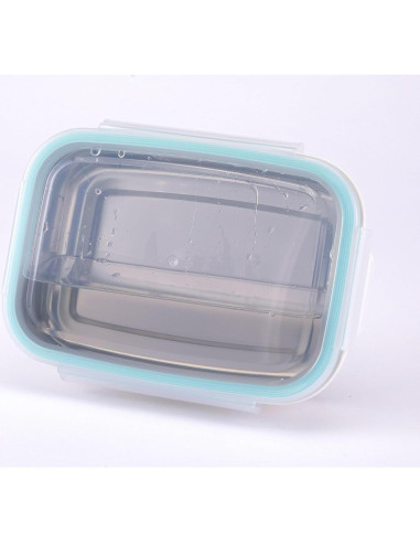 Caja Bento Dividida Innobaby de Acero Inoxidable 532 ml Aqua
