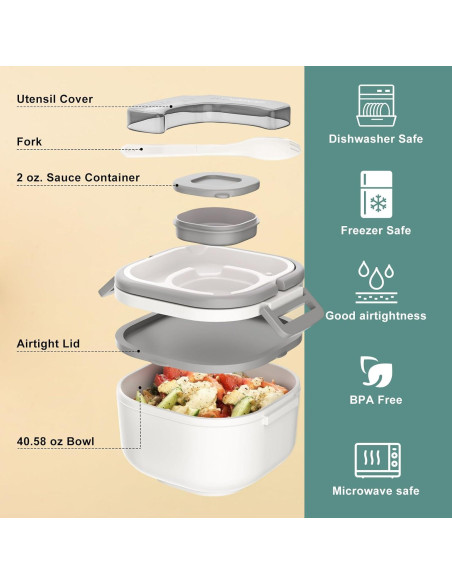 Caja Bento PEDECO Blanca - Contenedor de Comida 1200ml Apta Microondas Caja Bento PEDECO Blanca - Contenedor de Comida 1200ml Apta Microondas