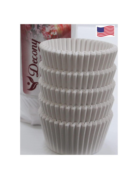 Mini Moldes de Papel para Cupcakes Decony 500 Unidades 3.5 oz Mini Moldes de Papel para Cupcakes Decony 500 Unidades 3.5 oz