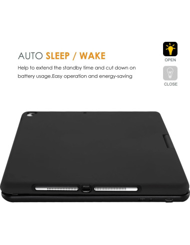 ProCase Funda con Teclado Inalámbrico para iPad 9.7 - Negro