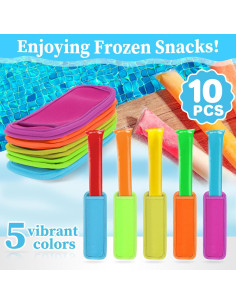 10 Fundas Reutilizables para Paletas MAQIHAN - Neopreno Multicolor 2