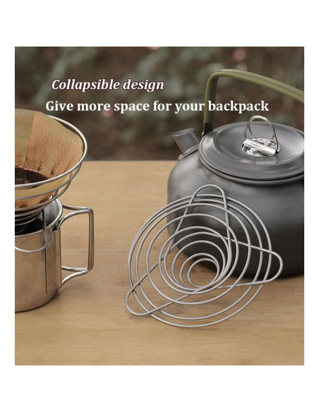 Soporte de Filtro de Café Plegable MERMOO YILAN Acero Inoxidable Soporte de Filtro de Café Plegable MERMOO YILAN Acero Inoxidable