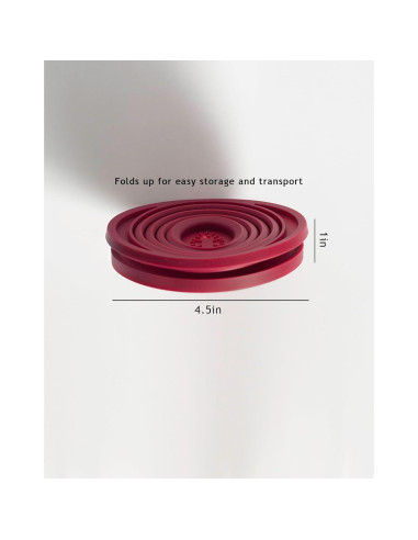 Soporte de Filtro de Café Plegable Genérico Si-11 Silicona Rojo