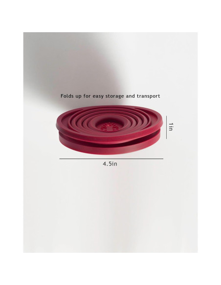 Soporte de Filtro de Café Plegable Genérico Si-11 Silicona Rojo Soporte de Filtro de Café Plegable Genérico Si-11 Silicona Rojo