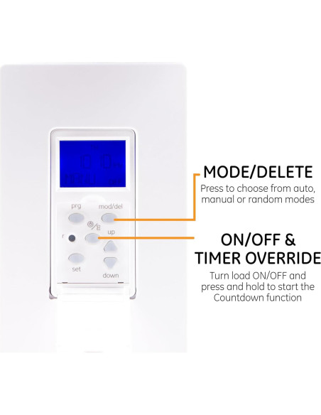 Temporizador Digital GE SunSmart 7 Días - Programable, Blanco Temporizador Digital GE SunSmart 7 Días - Programable, Blanco