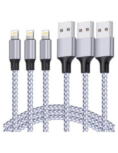Cable Lightning TAKAGI 3Pack 1.8m Trenzado Nylon MFi