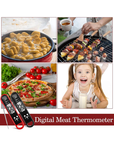 Termómetro Digital de Alimentos Xuhal 6 Piezas Plegable Impermeable
