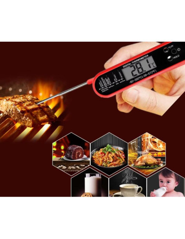 Termómetro Digital de Carne Impermeable G11 - Rango -50C a 300C