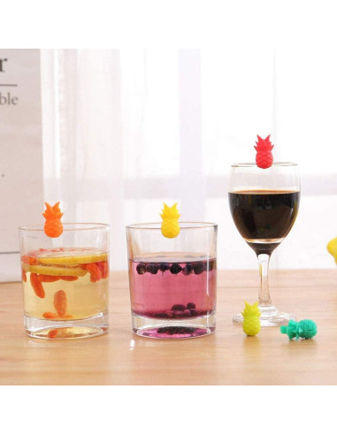 Set de 6 Marcadores de Vidrio Golandstar Silicona Alimentaria