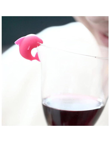 Juego de 6 Marcadores de Copas de Vino Silicona Golandstar