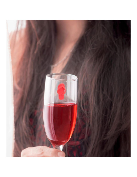 Marcadores de copas de vino HEMOTON 9 piezas silicona zapatilla Marcadores de copas de vino HEMOTON 9 piezas silicona zapatilla