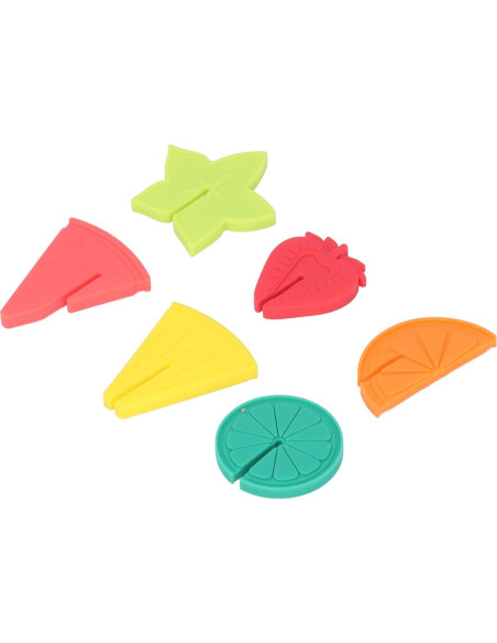 Marcadores de Copas de Vino Tyenaza - 6 Pcs Silicona Fruta Marcadores de Copas de Vino Tyenaza - 6 Pcs Silicona Fruta