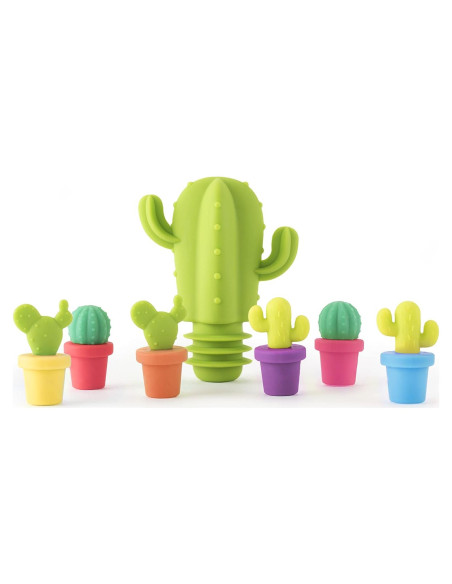 Set de Encantos de Silicona TrueZoo para Bebidas - 7 Piezas Set de Encantos de Silicona TrueZoo para Bebidas - 7 Piezas