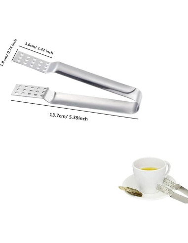Paquete de 4 exprimidores de bolsa de té acero inoxidable Honkenda