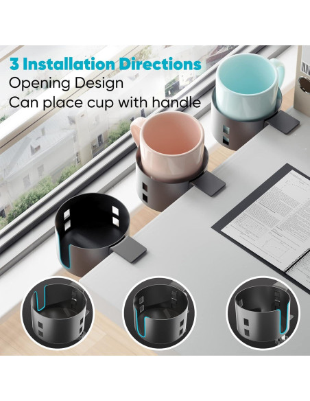 Soporte para Taza de Escritorio YYP Negro, Resistente y Multifuncional Soporte para Taza de Escritorio YYP Negro, Resistente y Multifuncional