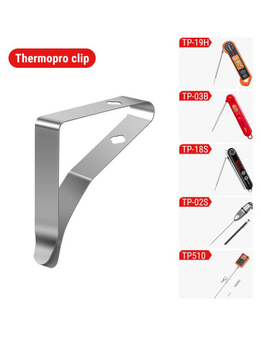 Soporte Clip Acero Inoxidable ThermoPro para Freidora 2pcs