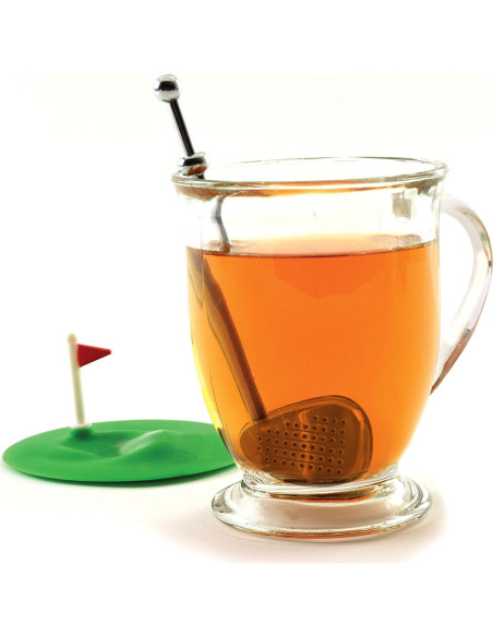 Infusor de té Norpro acero inoxidable palo de golf con tapa Infusor de té Norpro acero inoxidable palo de golf con tapa