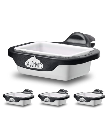 Soporte de Salsa Saucemoto Dip Clip 4 Pack Negro Soporte de Salsa Saucemoto Dip Clip 4 Pack Negro