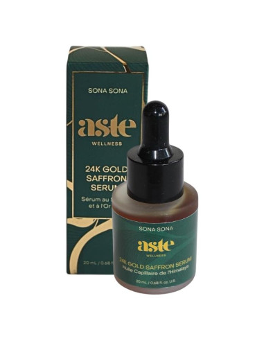 Suero Facial Antienvejecimiento Aste Wellness 24K Azafrán 19.2 ml
