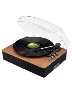 Tocadiscos Retro SoundBeast TT24 Madera 3 Velocidades Bluetooth