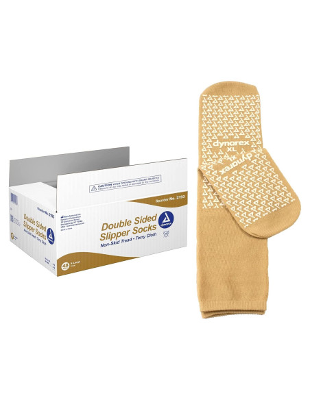 Calcetines Antideslizantes Dynarex X-Large - 48 Pares Calcetines Antideslizantes Dynarex X-Large - 48 Pares
