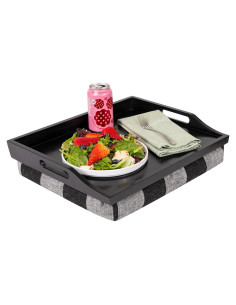 Bandeja de Madera Rossie Home con Cojín Desmontable 44.5x34.3cm