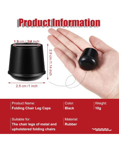 48 Protectores de Patas de Silla de Goma Treela 1.9 cm Antideslizantes 2