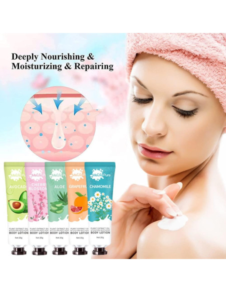 Paquete de 20 lociones corporales naturales DBEAUTYM 30g Paquete de 20 lociones corporales naturales DBEAUTYM 30g