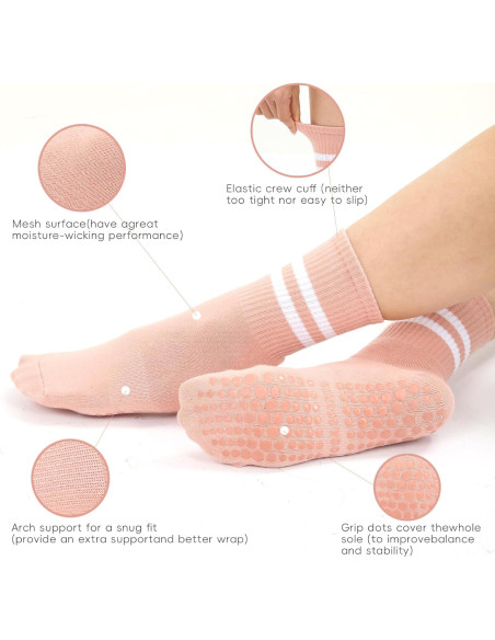 Calcetines Antideslizantes para Mujeres Gstuoer 4-Pack Calcetines Antideslizantes para Mujeres Gstuoer 4-Pack