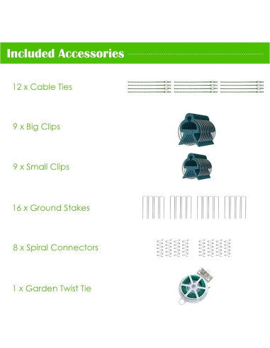 Soporte para Pepinos Happygrill 2-Pack 116x86 cm Jardín