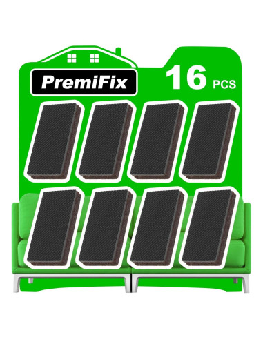Almohadillas Antideslizantes PremiFix 16 Piezas 2.54x5.08 cm