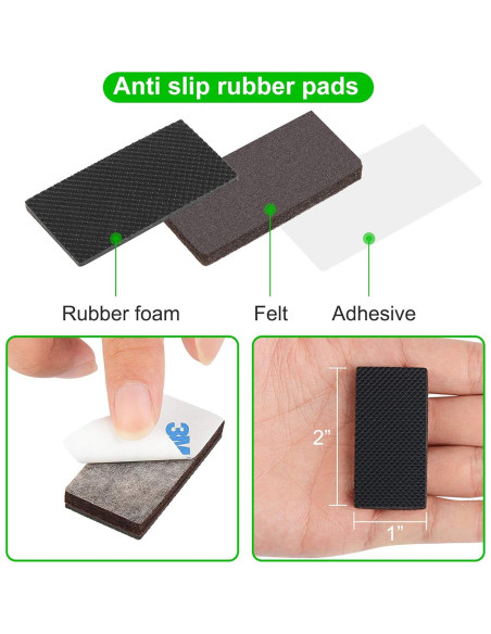 Almohadillas Antideslizantes PremiFix 16 Piezas 2.54x5.08 cm Almohadillas Antideslizantes PremiFix 16 Piezas 2.54x5.08 cm