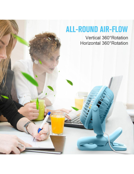 Ventilador de Clip BESKAR ZLS-E300 USB 3 Velocidades Ventilador de Clip BESKAR ZLS-E300 USB 3 Velocidades