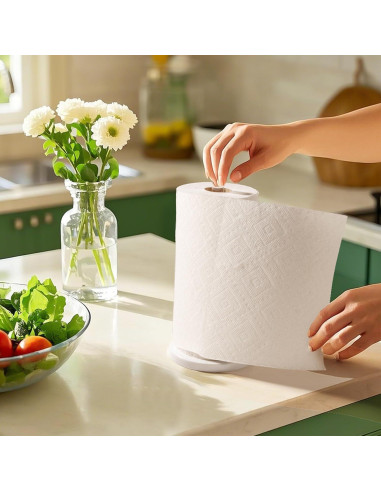 Soporte para Toallas de Papel WORHE Mármol Blanco 13.97 cm