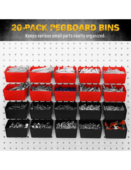 Kit de Ganchos para Tablero de Clavos 297 Piezas ELEAD Kit de Ganchos para Tablero de Clavos 297 Piezas ELEAD
