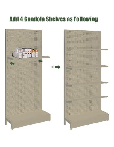 Soporte de Exhibición NectaCol Pegboard 94x196 cm Crema