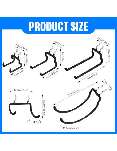 Ganchos Utilitarios para Tablero de Clavos Zhengmy - 20 Pcs