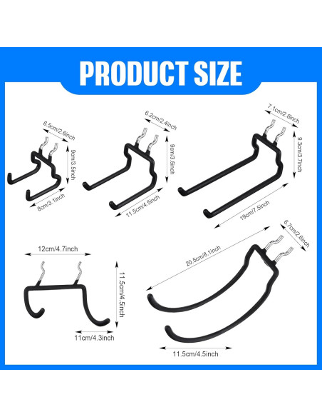 Ganchos Utilitarios para Tablero de Clavos Zhengmy - 20 Pcs Ganchos Utilitarios para Tablero de Clavos Zhengmy - 20 Pcs