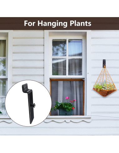 Ganchos Utilitarios de Pared Mewuthede, 10pcs, 30kg, Negro