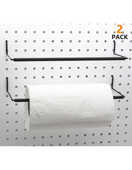 Soporte para Toallas de Papel Bullbins Extensible Negro 2 PCS Soporte para Toallas de Papel Bullbins Extensible Negro 2 PCS