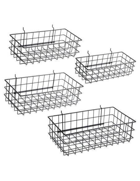Set de 4 Cestas para Tablero Perforado Right Arrange - Negro Set de 4 Cestas para Tablero Perforado Right Arrange - Negro