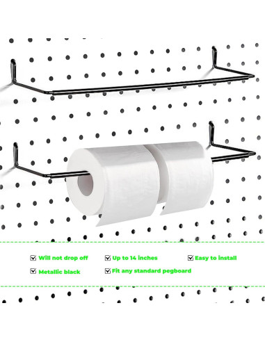 Soporte de Toallas para Tablero de Clavos AccEncyc 4 Pcs