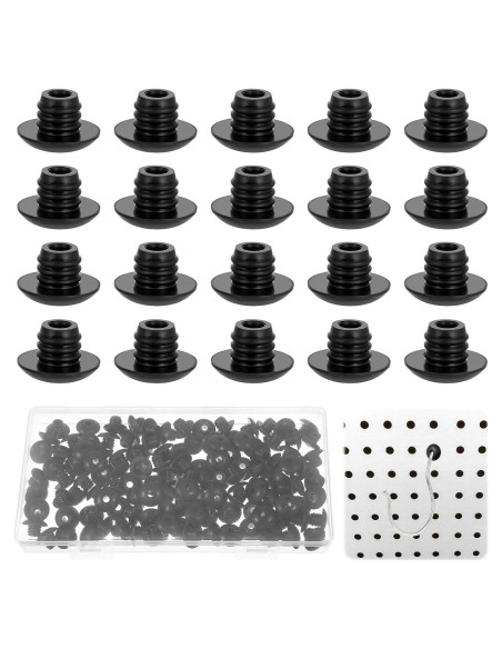 120 Ganchos de Bloqueo para Tablero FdcLixuvol Negro 6.35mm 120 Ganchos de Bloqueo para Tablero FdcLixuvol Negro 6.35mm