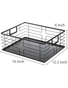 Cesta de Almacenamiento de Comida TOPZEA 40.6x31.8cm Negra 2
