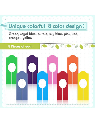 Divisores de Closet Sawysine 64 Pcs 8 Colores Rectangulares