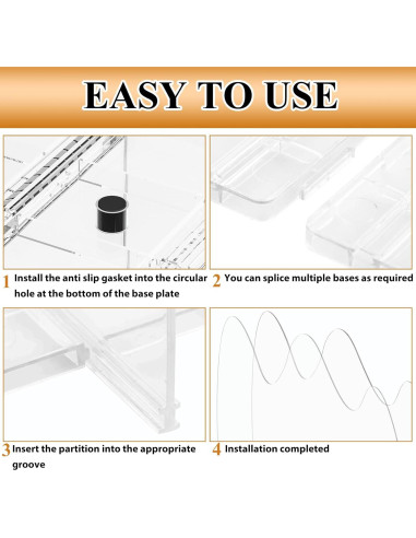 Organizador de Bolsos ABuff 2 Paquetes Ajustable Transparente