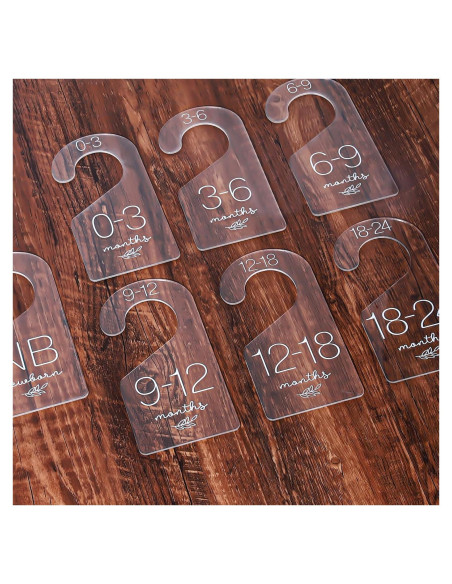 Divisores de Ropa para Bebé Whaline 7 Piezas Acrílico 8.9x17.8cm Divisores de Ropa para Bebé Whaline 7 Piezas Acrílico 8.9x17.8cm