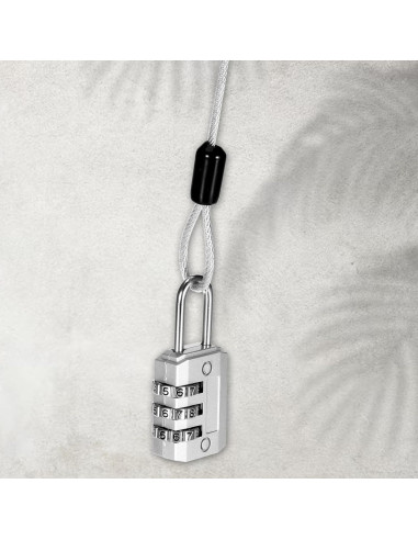 2 Cables de Seguridad con Doble Bucle 2m SynHHergyx Plata