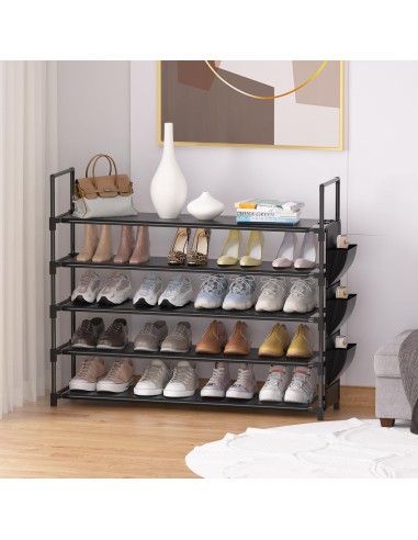 Estante Organizador de Zapatos OYREL 5 Niveles Negro 20-25 Pares
